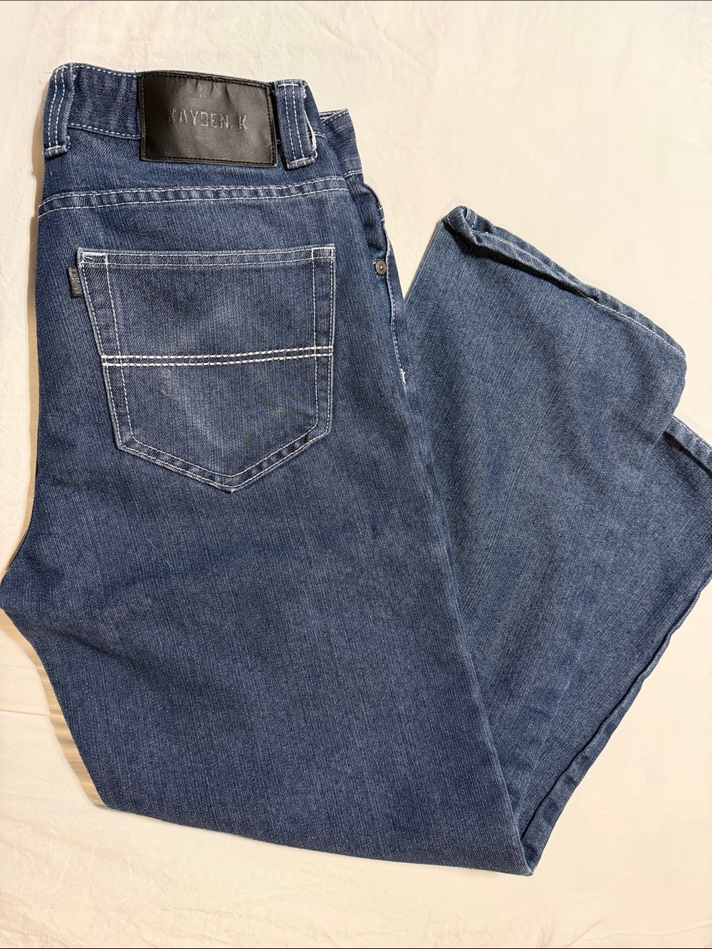 Men's Classic Dark Blue Denim Jeans